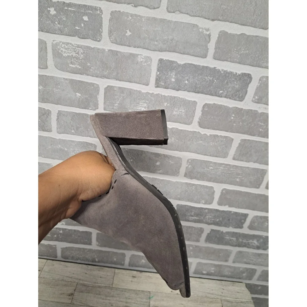 Matt Bernson Women Open Toe Shoe Gray Ash Color  Leather Size 7 US‎
